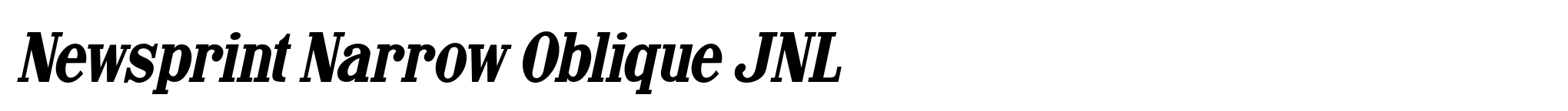 Newsprint Narrow Oblique JNL image